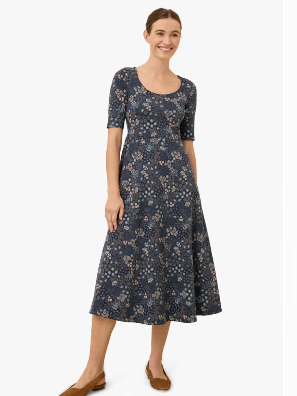 Pact Fit & Flare Signature Scoop Dress
